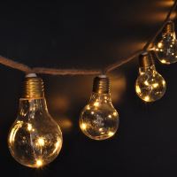Solight LED dekorativní žárovky na přírodním provazu, 10x žárovka, 30LED, 180cm, časov (1) (1)