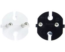 Instalační vidlice WT-2 2P přímá, černá, W-98132 (2)