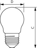 LED žárovka Philips FILAMENT Classic E27 4,3W/40W 2700K 230V P45 FR  P345792_2 (1)