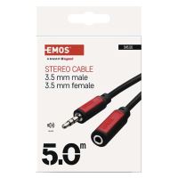 JACK kabel 3,5mm stereo, vidlice - 3,5mm zásuvka 5m   SM5105_4 (3)