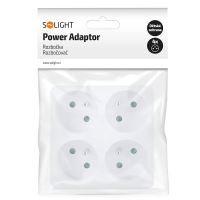 Solight rozbočka, 4 x 10A, bílá - P108_6 (5)