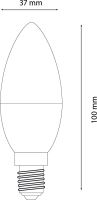 LED žárovka Elwatt  E14 svíčka B37 6,5W/40W teplá bílá 3000K  ELW-164 (1)