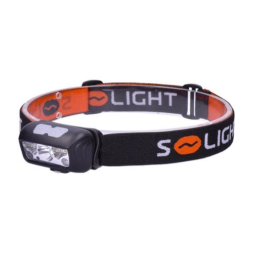 Solight LED čelová nabíjecí svítilna, 150 + 100lm, bílé a červené světlo, Li-Ion - WN40_