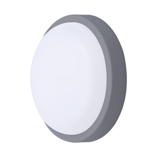 Solight LED venkovní osvětlení kulaté, 20W, 1500lm, 4000K, IP54, 20cm, šedá barva - WO75