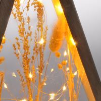 Solight LED dřevěná vánoční dekorace, zasněžené zimní květiny, 37cm, 2x AA - 1V267_5 (4)