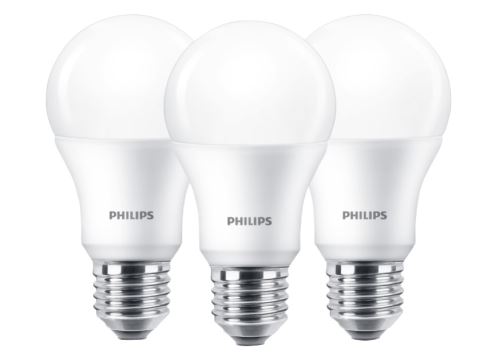 LED žárovka Philips E27 8W 2700K 230V A60  SET3ks  P775490A.LEDž.PH.E27  60W/2700K/8W ma