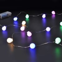 Solight LED vánoční řetěz barevné koule, 40x LED, 4m, 2x AA - 1V274_4 (3)