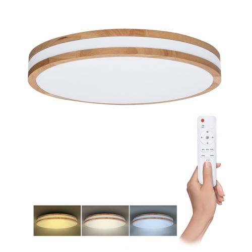 Solight LED osvětlení s dálkovým ovladačem Woody, 48W, 3360lm, 38cm, změna chromatičnost