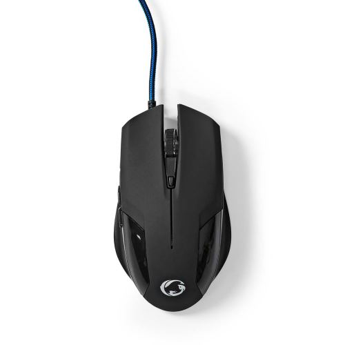 Gaming Mouse GMWD110BK kabelové | 1200 / 2400 / 4800 / 7200 dpi | Nastavitelné DPI | Počet tlačítek: 6 | Programovatelná tlačítka | Pro praváky | 1.50 m | Bez Osvětlení (3)