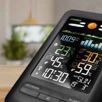 Solight meteostanice, barevný LCD, vnitřní/venkovní teplota a vlhkost, tlak, RCC, čern (2) (2)