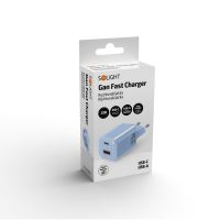 Solight 33W GaN fast charge USB-A + USB-C adaptér, modrý - DC75B_4 (3)