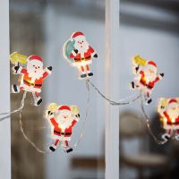 Solight LED okenní řetěz - Santa, 6x LED, přísavný, 120cm, 2x AA - 1V251_8 (7)