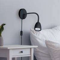 Solight LED nástěnná lampička, stmívatelná, 4W, 280lm, 3000K, černá - WO54-B_2 (1)