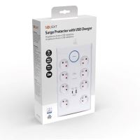 Solight přepěťová ochrana, 8z, USB A+C, 2m, bílá - PO80_9 (8)
