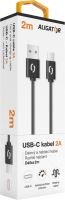 Datový kabel ALIGATOR 2A USB-C 2m, černý_5 (4)
