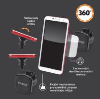 Držák ALIGATOR HA09, magnet., do vent.mřížky auta., univerzální, 360°_5 (4)