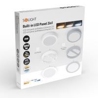 Solight LED mini panel koupelnový 2v1, 3CCT, podhledový/přisazený, 24W, 2040lm, IP54, (12) (12)