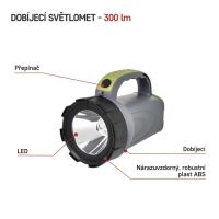 LED nabíjecí svítilna P2311, 300 lm, 2400 mAh_3 (2)