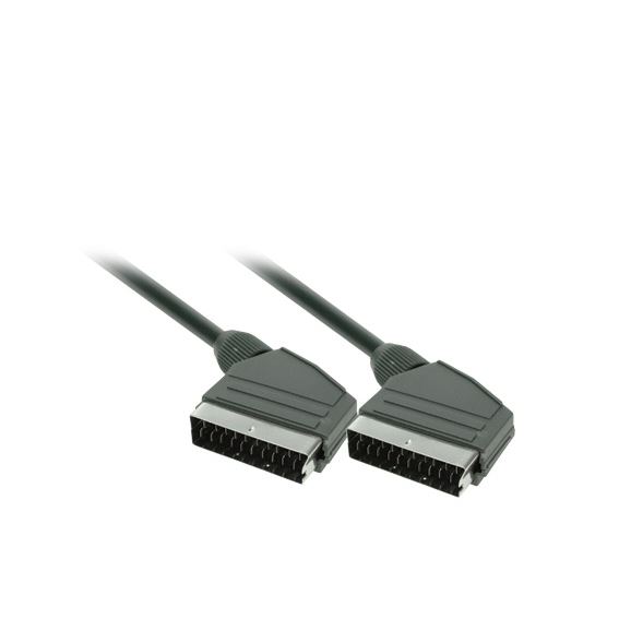 Solight SCART kabel, SCART konektor - SCART konektor, 21pin, 1,5m, průměr 8mm, sáček - SSV0115E