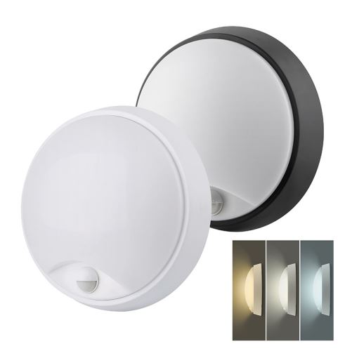 Solight LED venkovní osvětlení se senzorem, 3 CCT,  15/18/20W, 1800lm, 22cm, 2v1 - bílý 