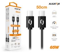 Datový kabel ALIGATOR POWER 65W, USB-C/USB-C 3A 0,5m, černý_3 (2)