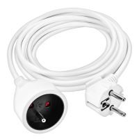 Solight prodlužovací přívod 5m, 1 zásuvka, 16A/3680W, PVC, bílý - PS04X_3 (2)