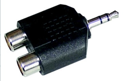 Redukce Audio adaptér, 3,5mm jack konektor stereo - 2 x cinch zdířka RE29