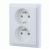 Instalační zásuvka 5512C-2349 B1, Classik, 2 zásuvka, bílá