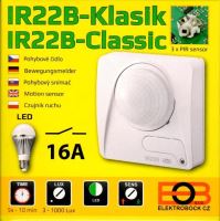 ELEKTROBOCK Čidlo universální pohybové  IR22B-klasik - bílé 360°