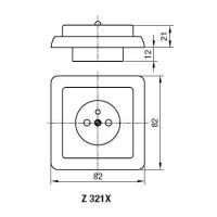 Instalační zásuvka Z 3211 SEZ, Classik/Standard, bílá (3)