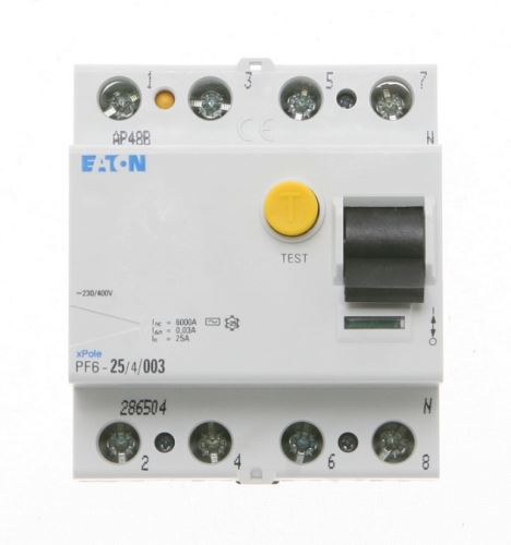 Proudový chránič Eaton 25A 4P 30mA PF6 (1)