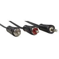 Kabel JACK 3,5mm stereo, vidlice - 2x CINCH vidlice 3m Hama 205111 (1)
