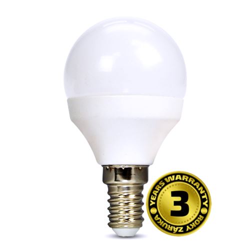 Solight LED žárovka, miniglobe, 6W, E14, 4000K, 510lm, bílé provedení - WZ417-1_1