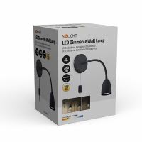 Solight LED nástěnná lampička, stmívatelná, 4W, 280lm, 3000K, černá - WO54-B_11 (10)