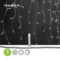 LED venkovní vánoční řetěz - závěs - rampouchy 180 LED, 7 funkcí, časovač, IP44, stude (1) (1)