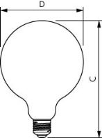 LED žárovka Philips E27 13W 2700K 230V G120 globe   P764814_2 (1)