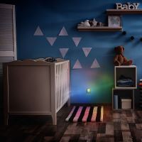 Solight noční LED RGB světélko se světelným sensorem, volitelná barva světla, 230V  -  (2) (2)