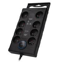 Solight přepěťová ochrana, 8z, USB A+CA, 2m, černá - PO80B_6 (5)