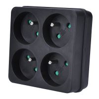 Solight rozbočka, 4 x 10A, černá - P108B_2 (1)