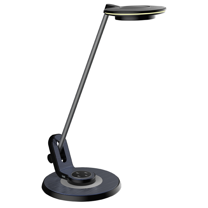 ECOLITE LED stolní lampa dotyková LIMA, 8W, volba teploty světla, stmívatelná, černá, USB, LBL1225-CR