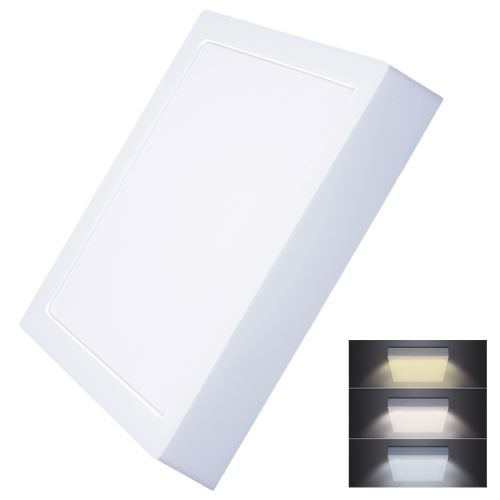 Solight LED mini panel CCT, přisazený, 24W, 1800lm, 3000K, 4000K, 6000K, čtvercový - WD1