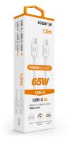 Datový kabel ALIGATOR POWER 65W, USB-C/USB-C 3A 1,5m, bílý_5 (4)