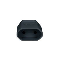 Solight zásuvka plochá 2.5A, přímá, IP20, černá - P61B_3 (2)