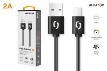Datový kabel ALIGATOR 2A USB-C 1m, černý_3 (2)