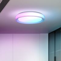 Solight LED osvětlení s dálkovým ovladačem Floco, 30W + 6W RGB, 2100lm, 40cm, změna ch (5) (5)