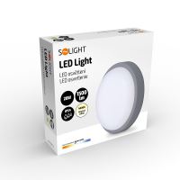 Solight LED venkovní osvětlení kulaté, 20W, 1500lm, 4000K, IP54, 20cm, šedá barva - WO (6) (6)