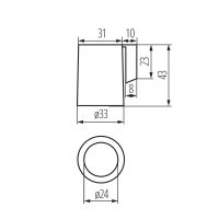 Instalační objímka Kanlux HLDR-E14 (CH143-E14), E14, keramická + kovový držák (4)