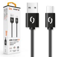 Datový kabel ALIGATOR 2A USB-C 2m, černý_4 (3)