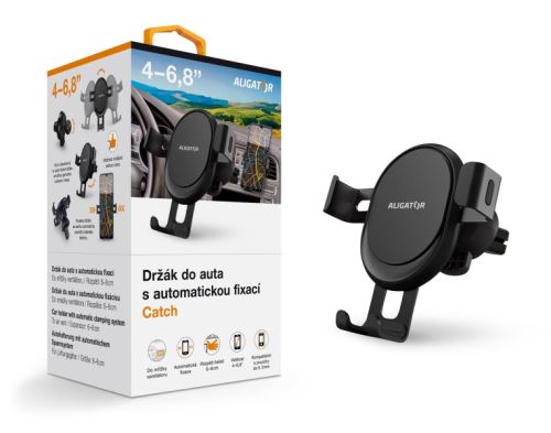 Držák do auta s automatickou fixací HA18 Aligator Catch do ventilační mřížky, univerzáln