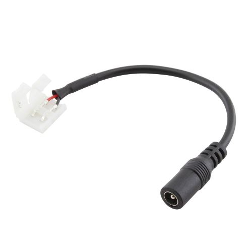 Napájecí kabel pro LED pásek 8mm s konektory, 2p + DC 2,1 x 5,5mm zásuvka, 15cm